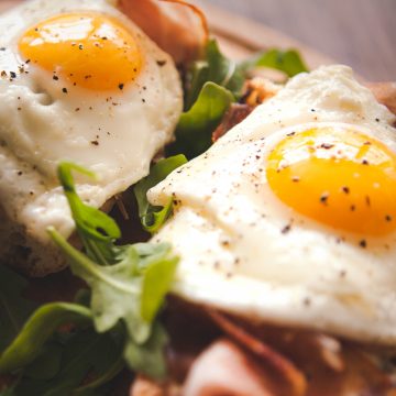 Fried eggs sunny side up on french baguette, ham and arugula, arizona advertising, restaurant trends, restaurant advertising, advertise your restaurant, advertising results, arizona ad agency, ljw ad agency, larry john wright, larry john wright advertising